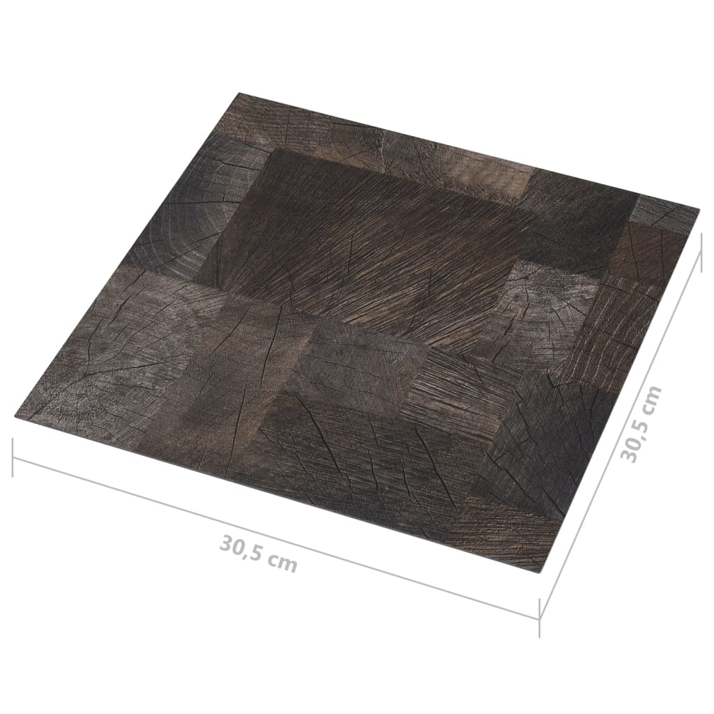 vidaXL Dalles de plancher autoadhésive 20 pcs PVC Structure à bois