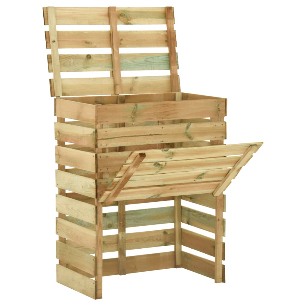 vidaXL Composteur de jardin à lattes 2 pcs 80x50x100 cm Pin imprégné