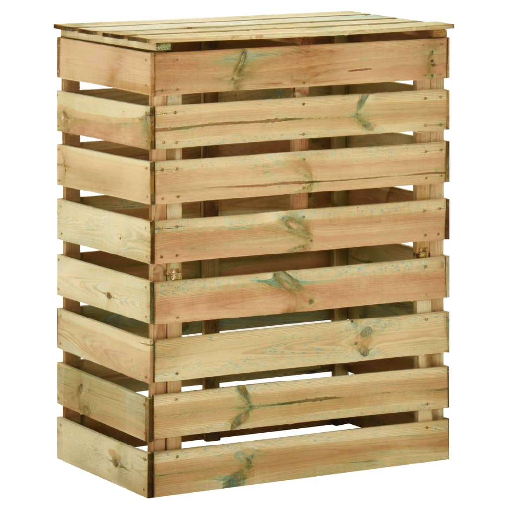 vidaXL Composteur de jardin à lattes 2 pcs 80x50x100 cm Pin imprégné