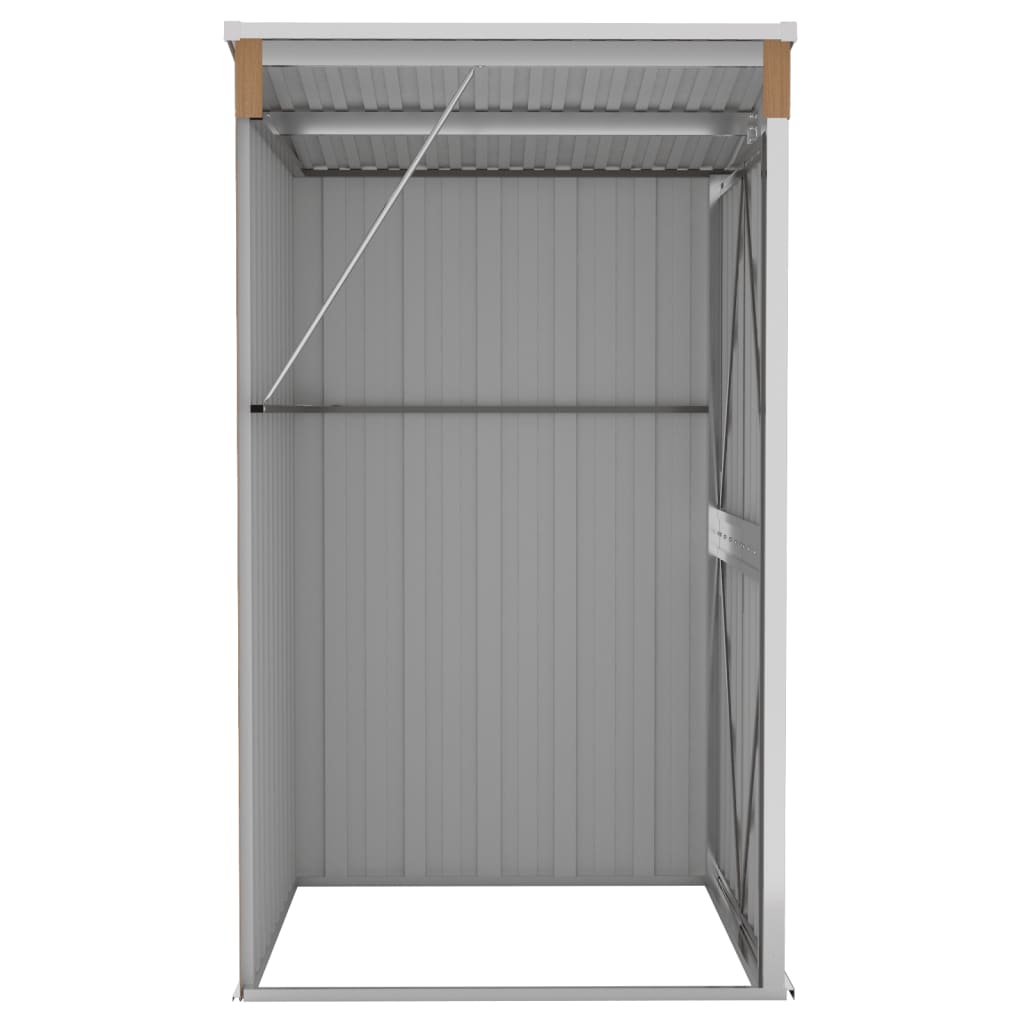 vidaXL Remise de jardin murale Marron 118x100x178 cm Acier galvanisé