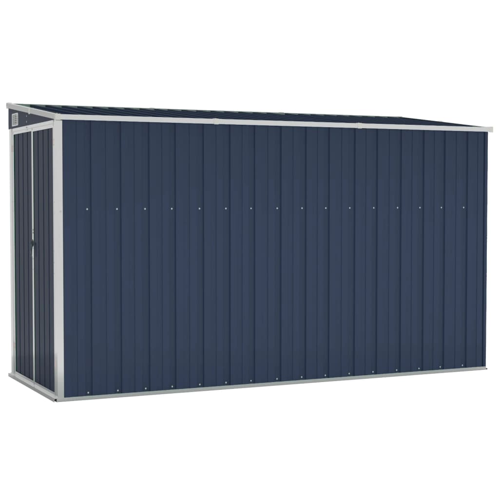 vidaXL Abri de jardin mural Anthracite 118x288x178 cm Acier