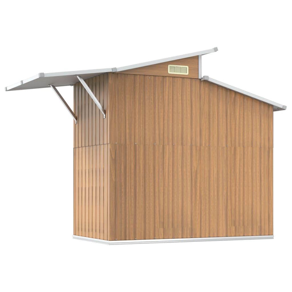 vidaXL Abri de jardin Marron 270x130x208,5 cm Acier galvanisé