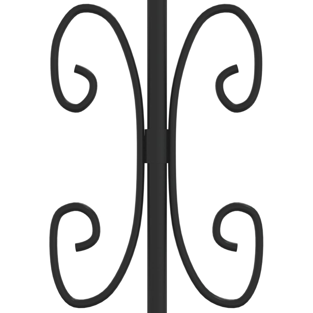 vidaXL Clôture de jardin avec sommet de lance Noir 140 cm