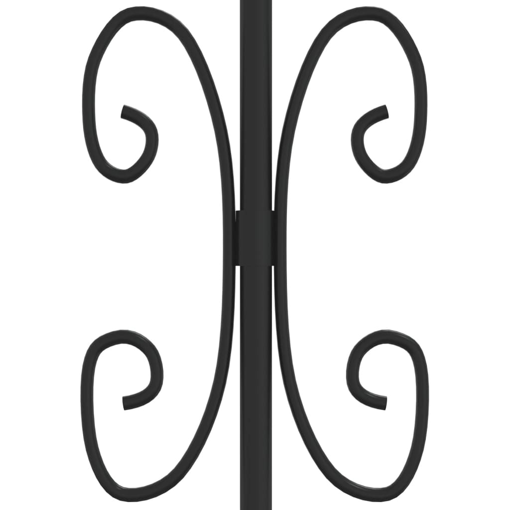 vidaXL Portail et sommet de lance Noir 103x225 cm Acier enduit poudre