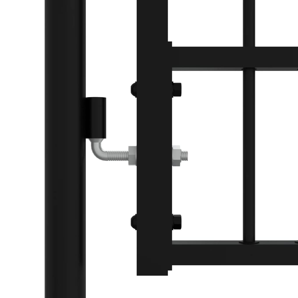 vidaXL Portail et sommet de lance Noir 305x120 cm Acier enduit poudre