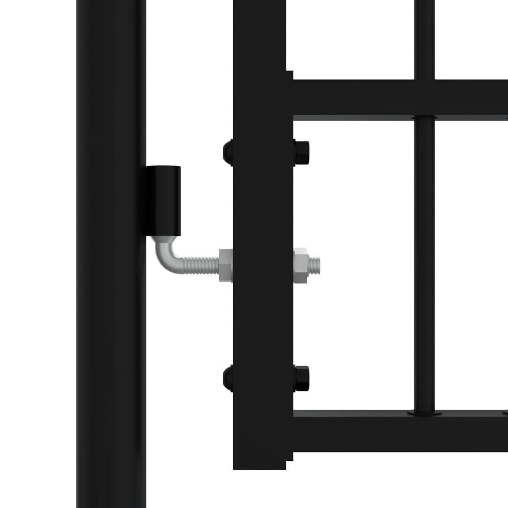 vidaXL Portail et sommet de lance Noir 406x223 cm Acier enduit poudre