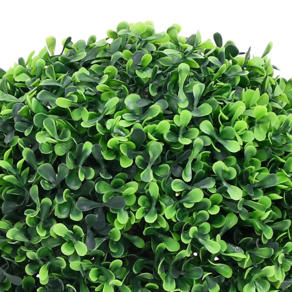 vidaXL Plantes de buis artificiel 2 pcs avec pots Boule Vert 27 cm
