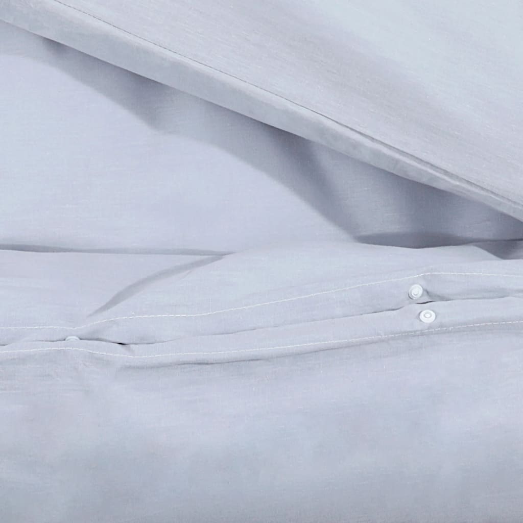 vidaXL Ensemble de housse de couette Gris 140x200 cm Microfibre légère