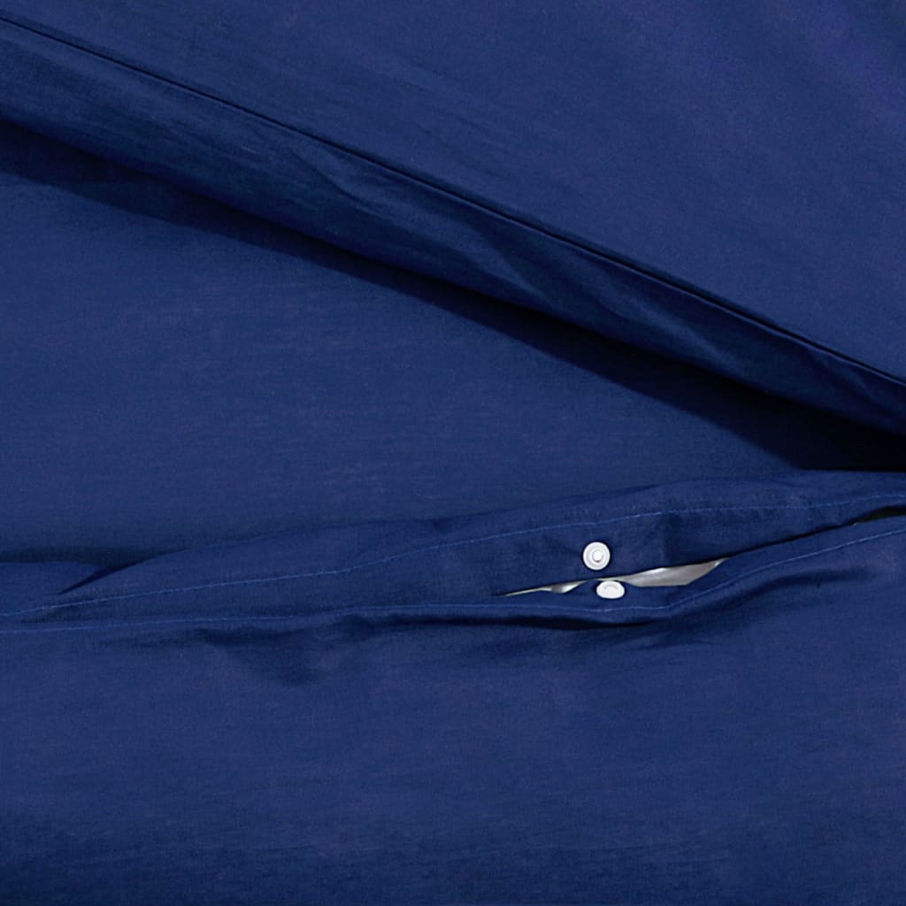 vidaXL Ensemble de housse de couette Bleu marine 200x200 cm Coton
