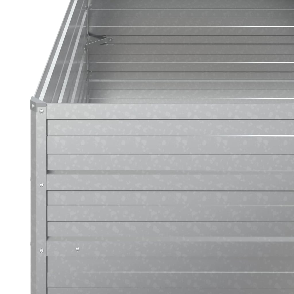vidaXL Lit surélevé de jardin 100x100x77 cm Acier galvanisé Argenté