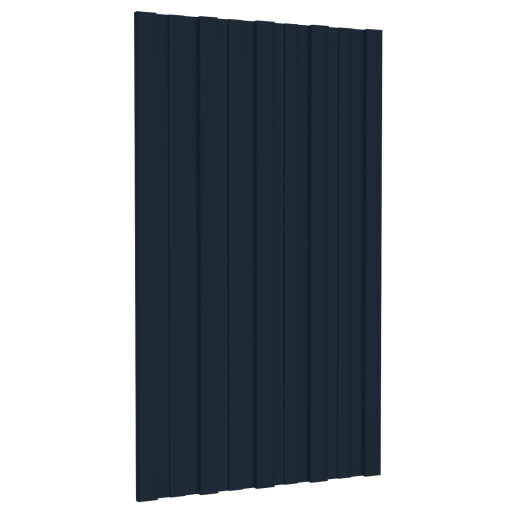 vidaXL Panneaux de toiture 12 pcs Acier galvanisé Anthracite 80x45 cm