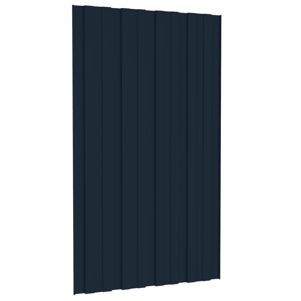 vidaXL Panneaux de toiture 12 pcs Acier galvanisé Anthracite 80x45 cm