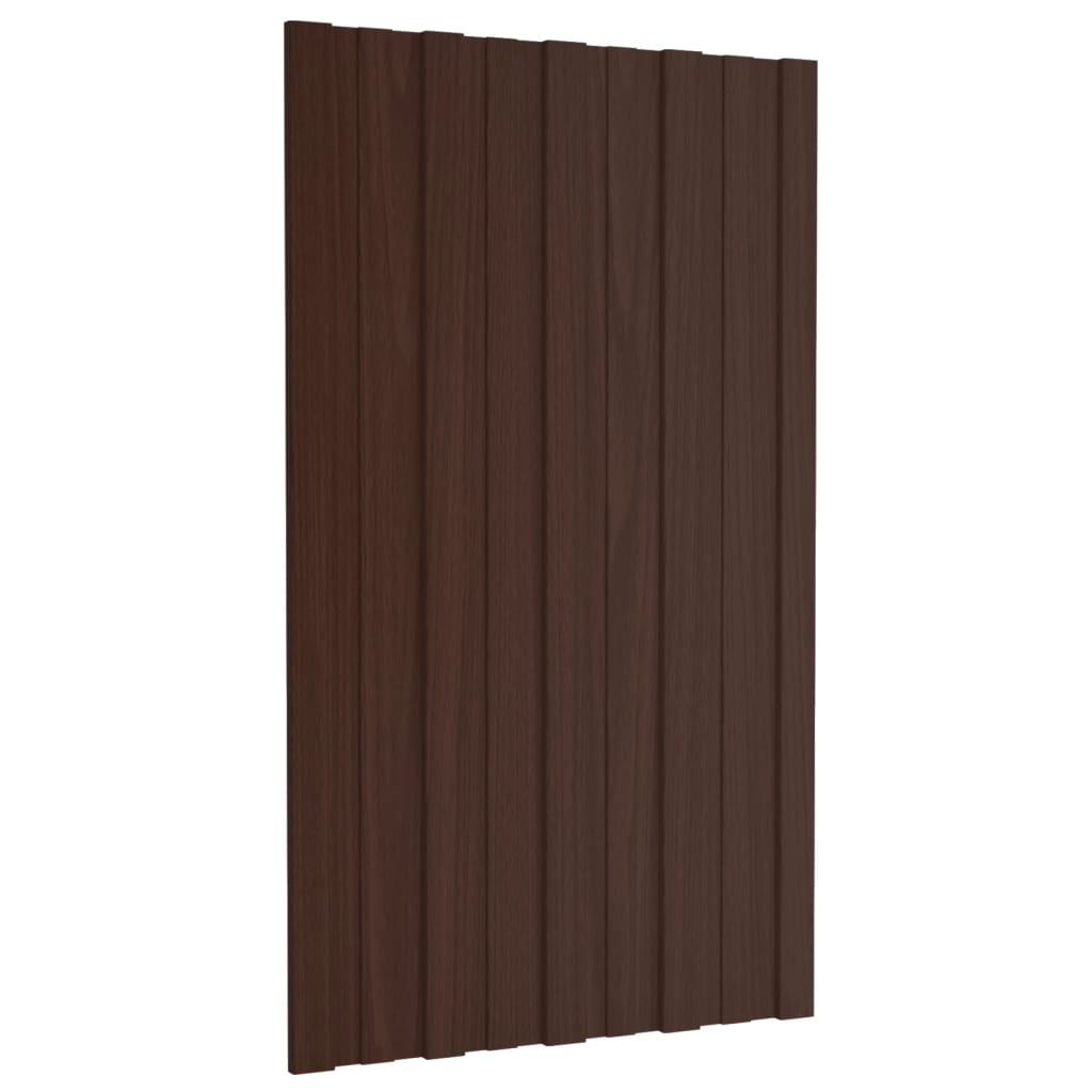 vidaXL Panneaux de toiture 36 pcs Acier galvanisé Marron 80x45 cm