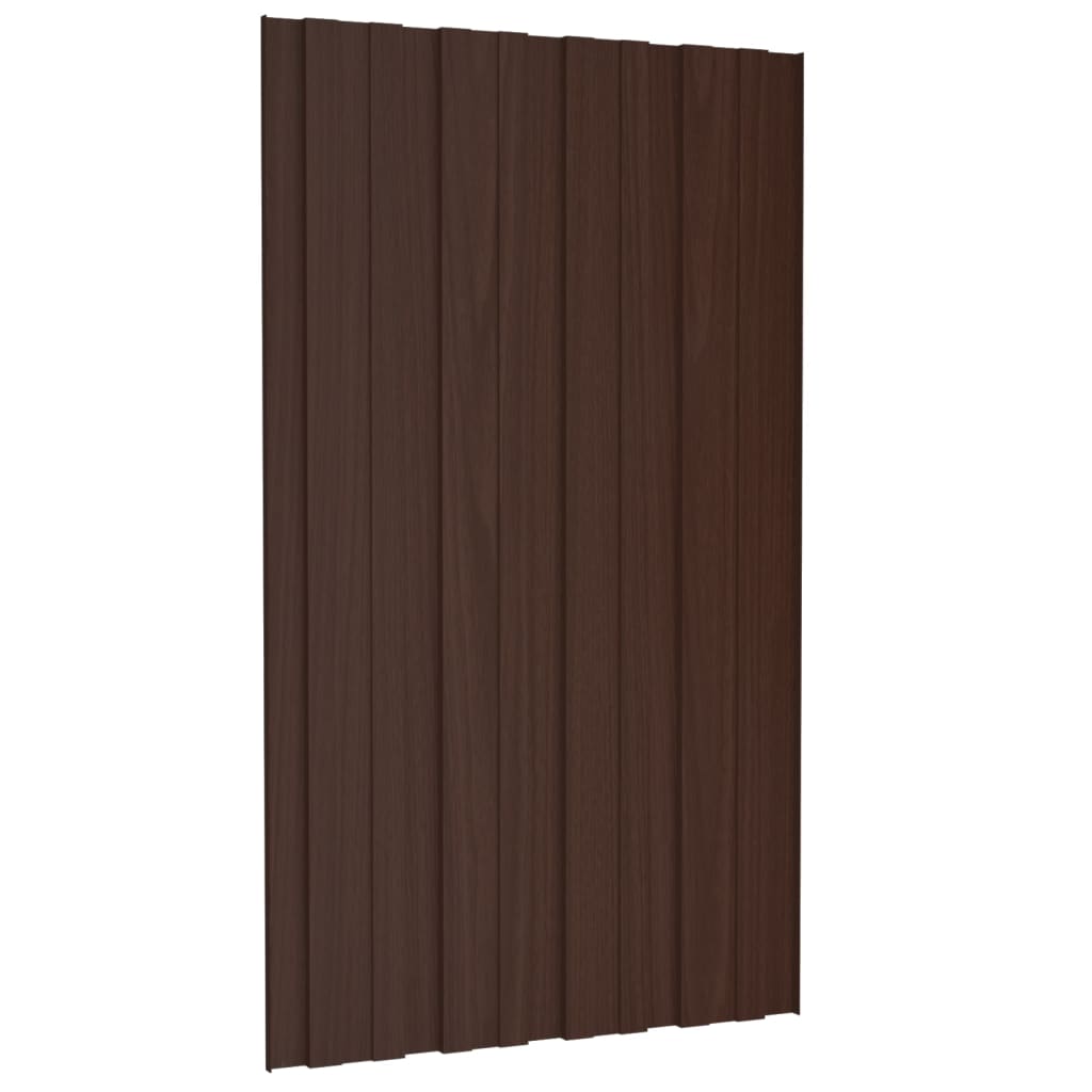vidaXL Panneaux de toiture 36 pcs Acier galvanisé Marron 80x45 cm