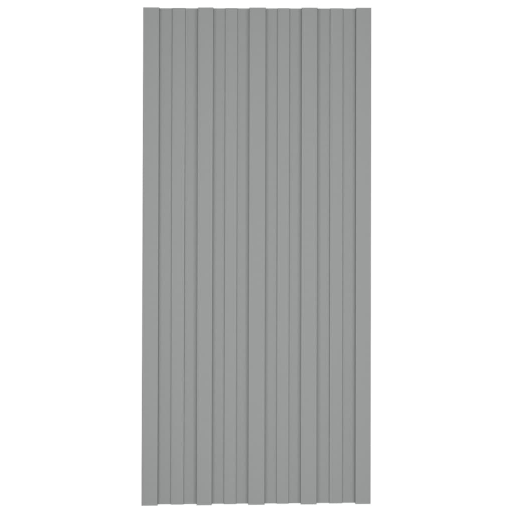 vidaXL Panneaux de toiture 36 pcs Acier galvanisé Gris 100x45 cm