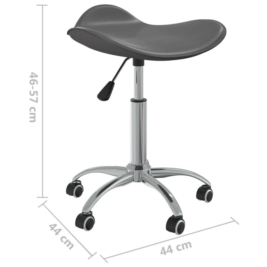 vidaXL Chaise de bureau Gris Similicuir