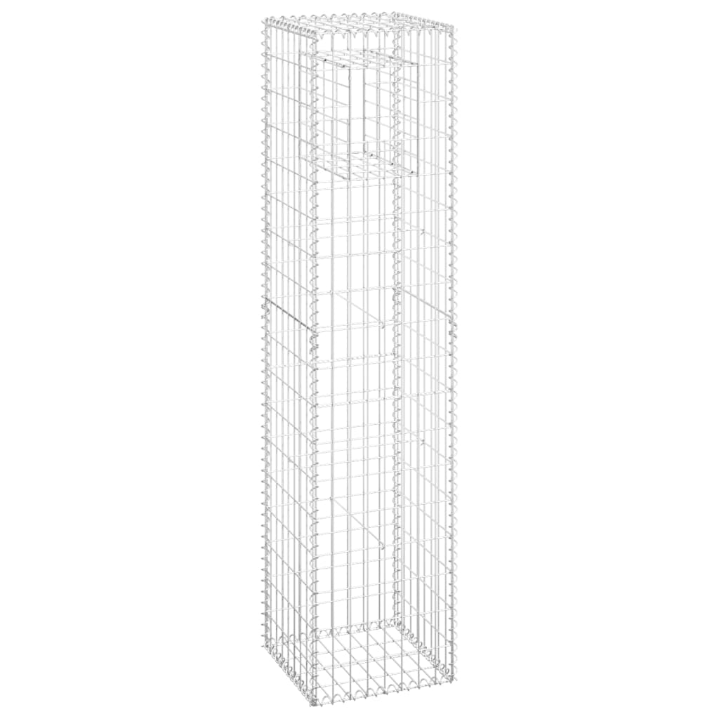 vidaXL Poteau à panier de gabion 40x40x180 cm Fer