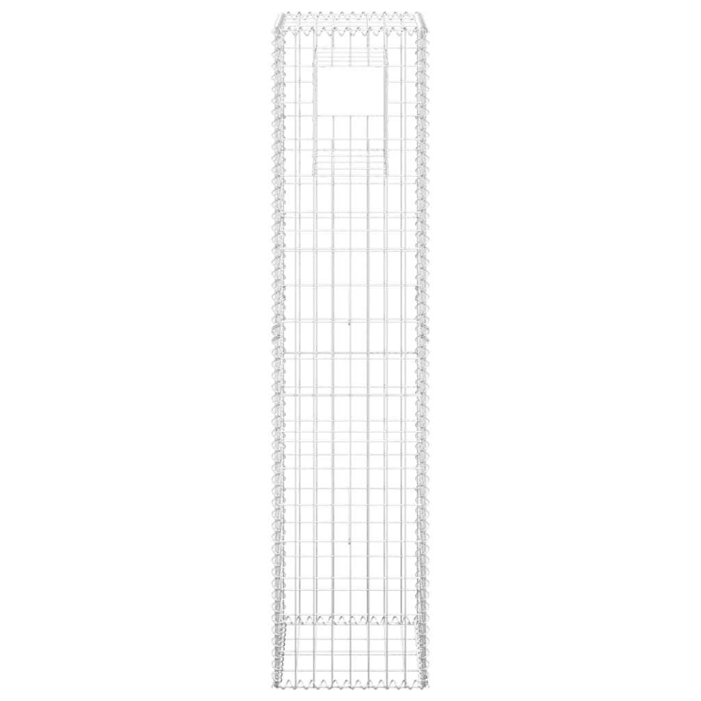 vidaXL Poteau à panier de gabion 40x40x180 cm Fer