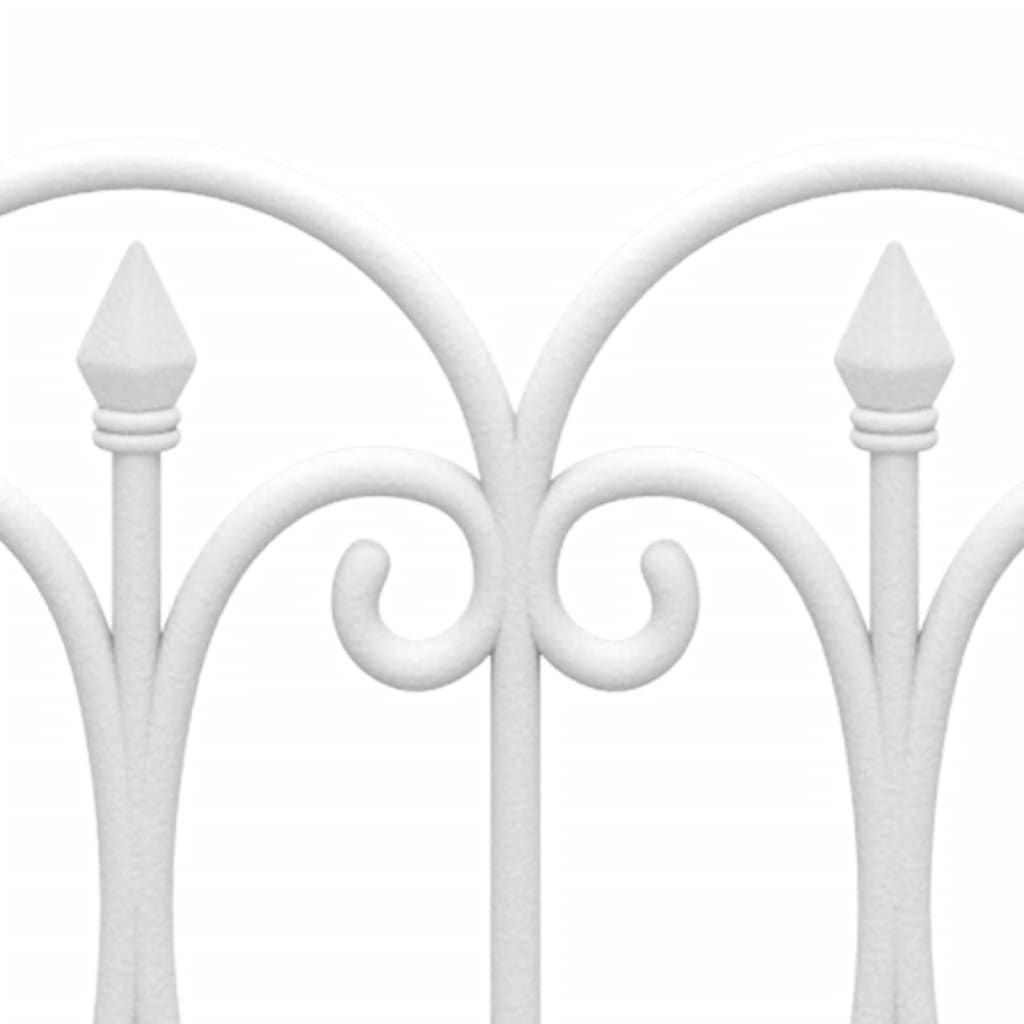 vidaXL Bordures de pelouse 17 pcs Blanc 10 m PP