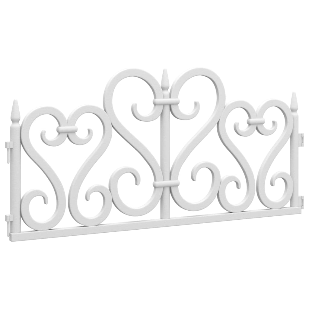 vidaXL Bordures de pelouse 17 pcs Blanc 10 m PP