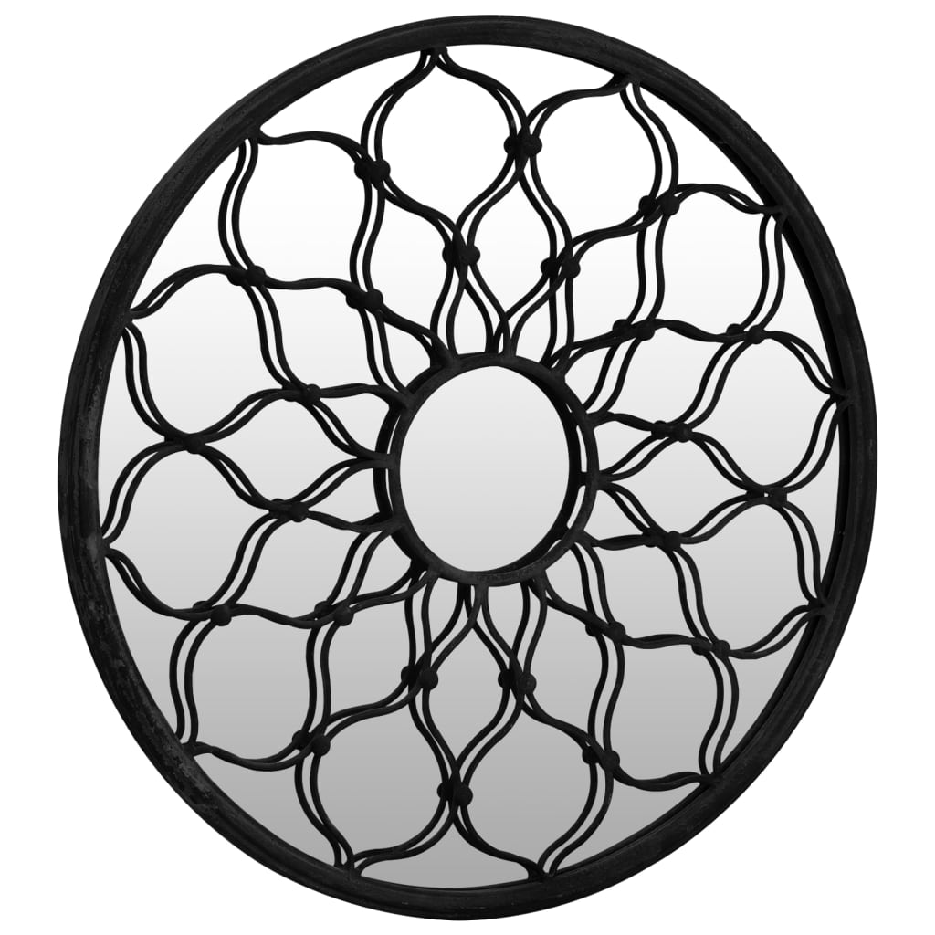 vidaXL Miroir Noir 60x3 cm Fer pour utilisation à l'intérieur
