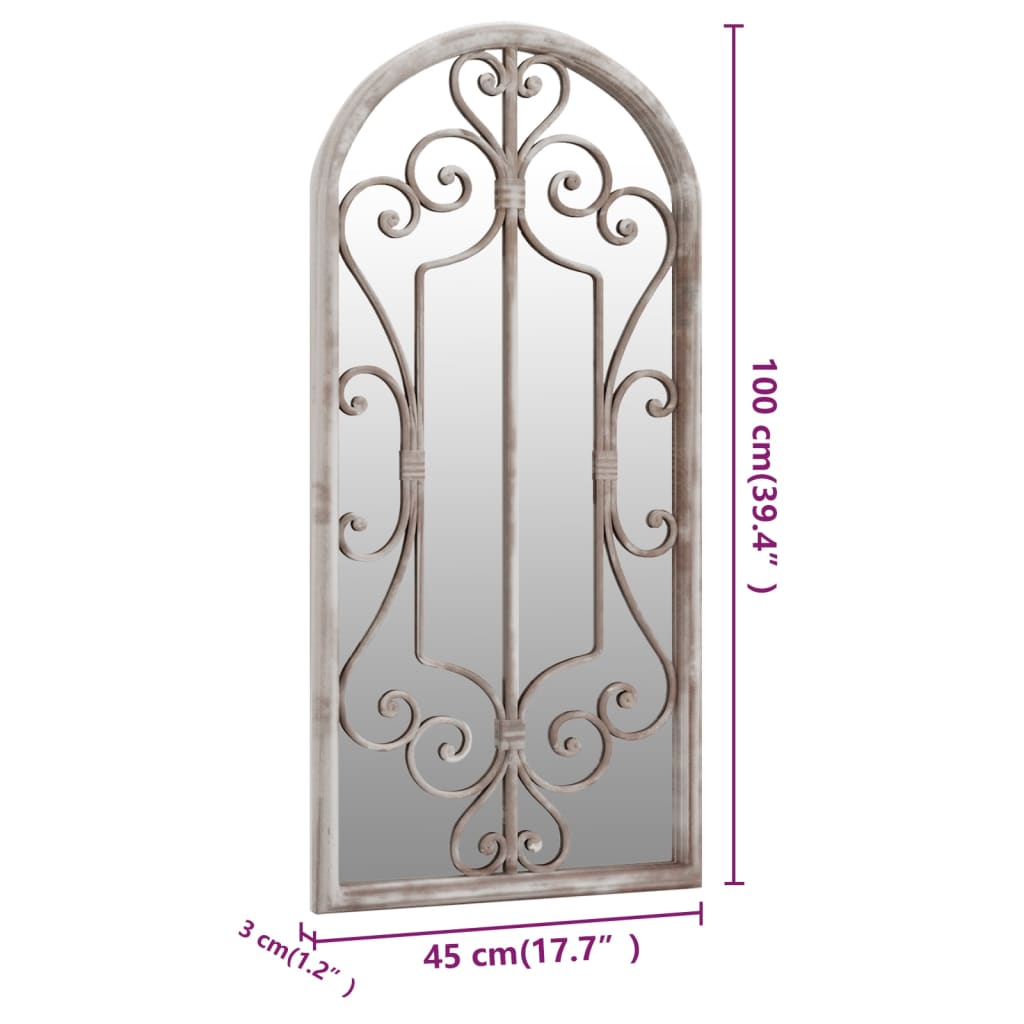 vidaXL Miroir Sable 100x45 cm Fer pour utilisation à l'intérieur