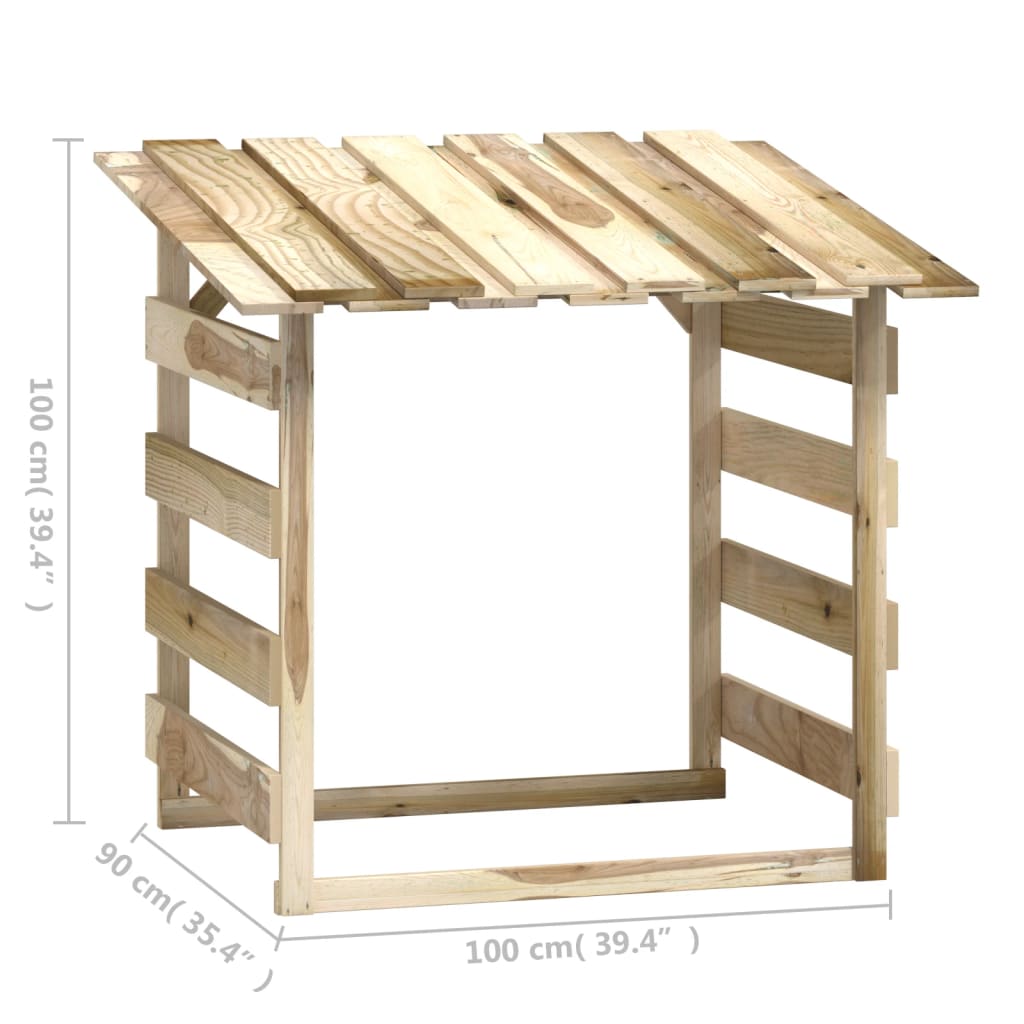 vidaXL Pergola avec toit 100x90x100 cm Bois de pin imprégné