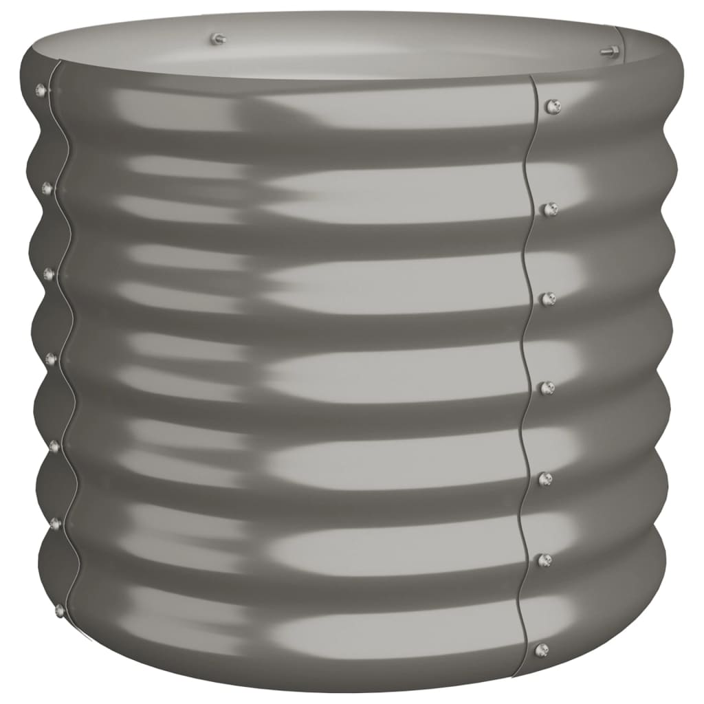 vidaXL Jardinière de jardin Acier enduit de poudre 40x40x36 cm Gris