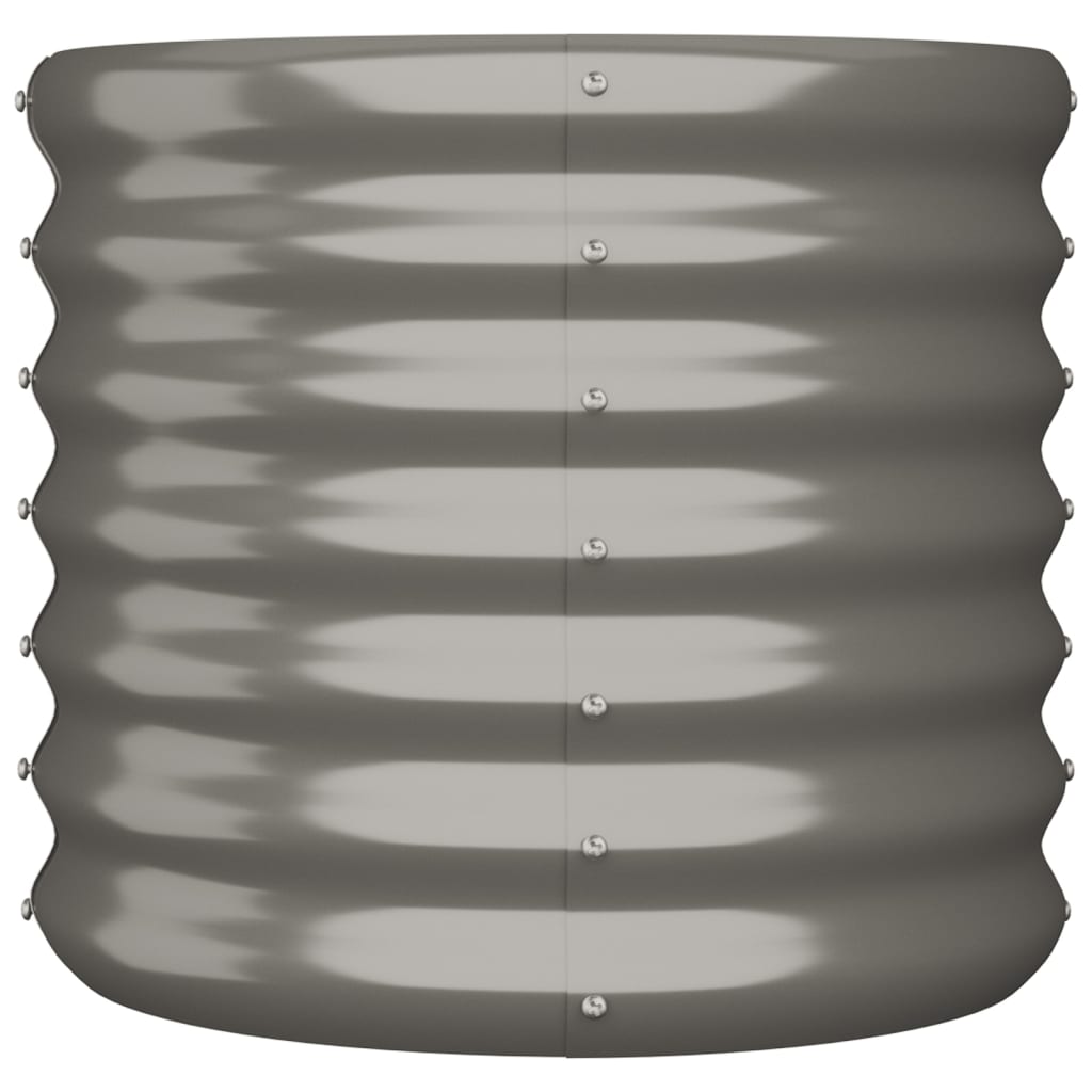vidaXL Jardinière de jardin Acier enduit de poudre 40x40x36 cm Gris