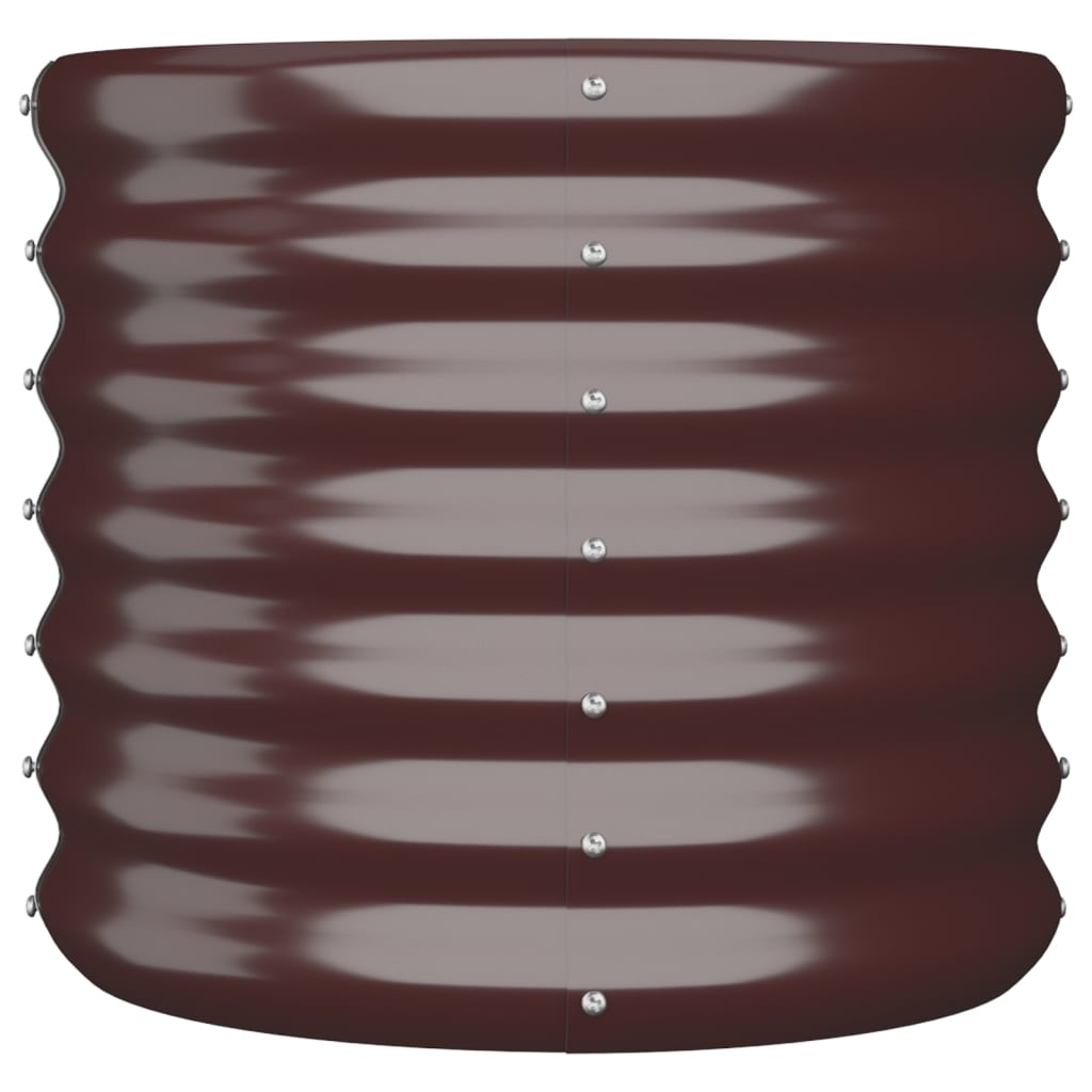 vidaXL Jardinière de jardin Acier enduit de poudre 40x40x36 cm Marron