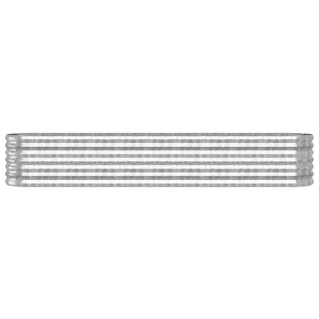 vidaXL Lit surélevé de jardin Acier enduit de poudre Argenté