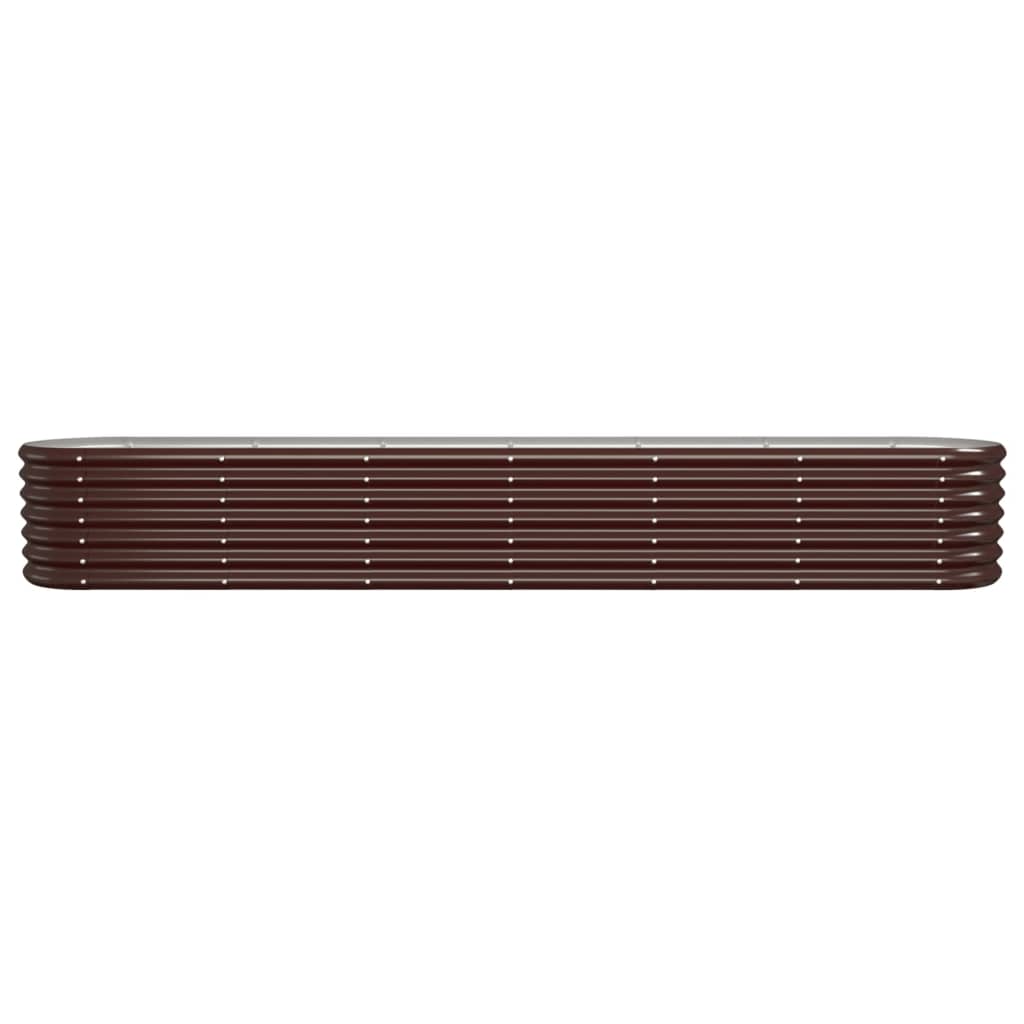 vidaXL Lit surélevé de jardin Acier enduit de poudre marron