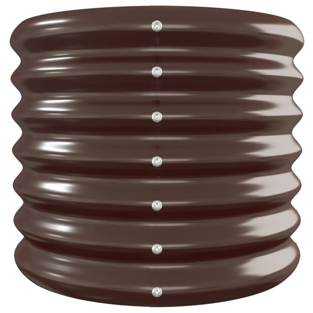 vidaXL Lit surélevé de jardin Acier enduit de poudre marron