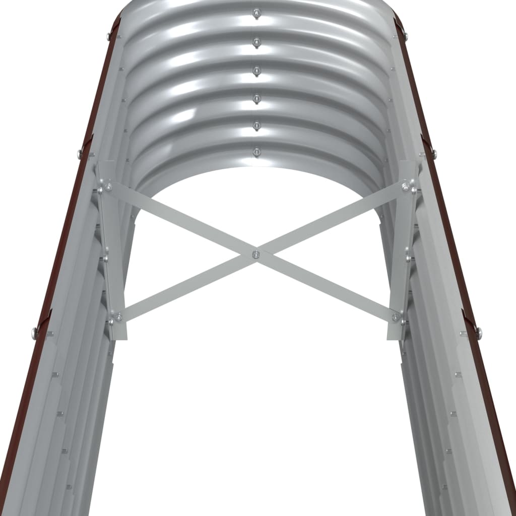 vidaXL Lit surélevé de jardin Acier enduit de poudre marron