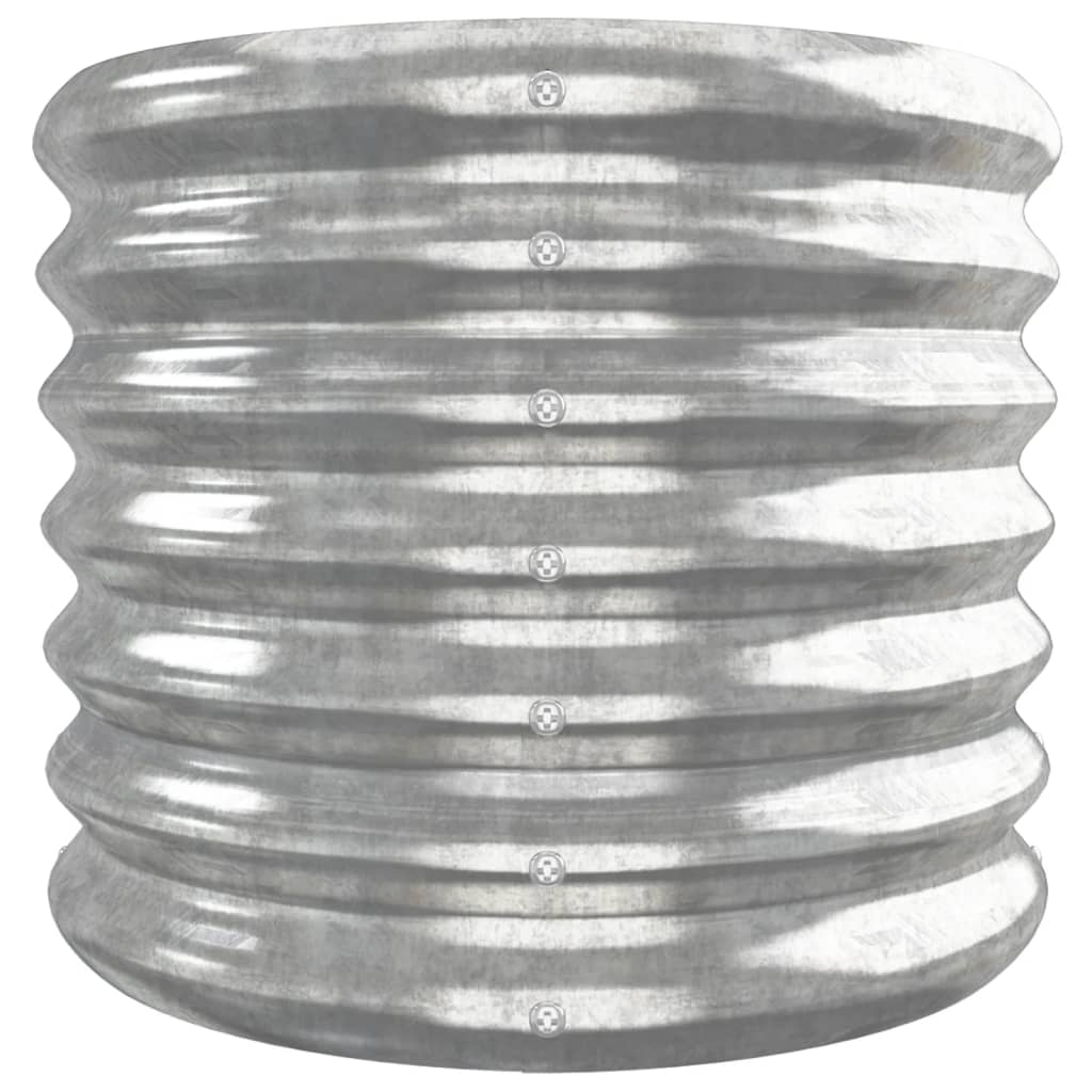 vidaXL Lit surélevé de jardin Acier enduit de poudre Argenté