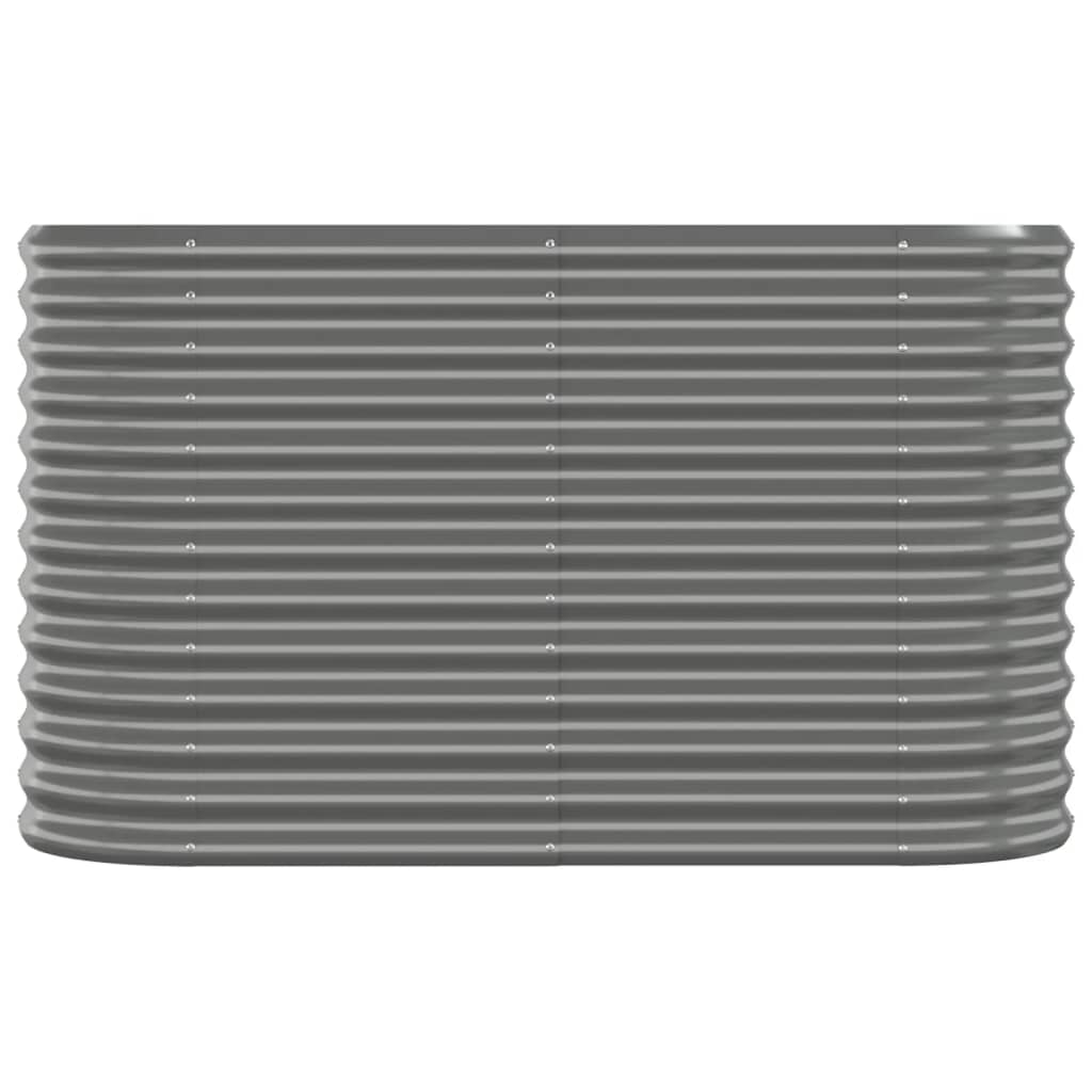 vidaXL Lit surélevé de jardin Acier enduit de poudre 114x40x68 cm gris