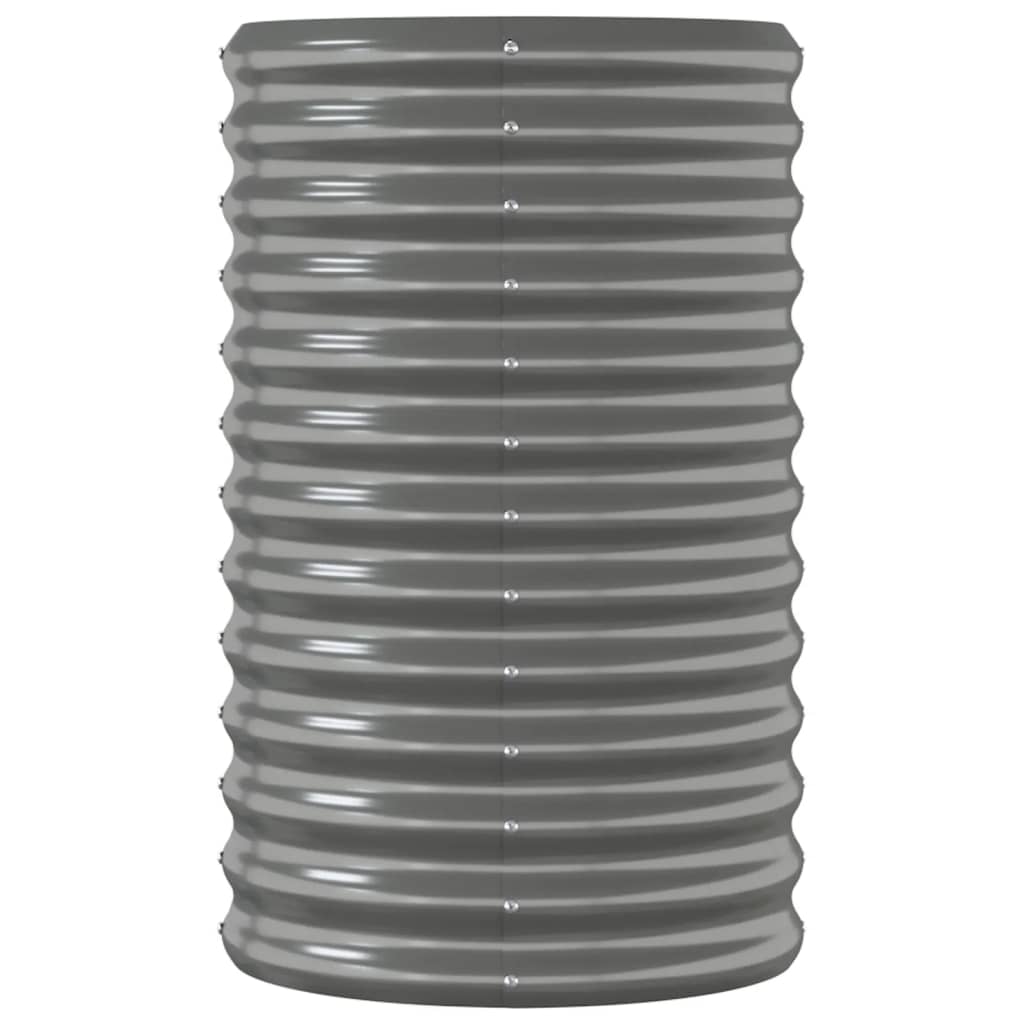 vidaXL Lit surélevé de jardin Acier enduit de poudre 114x40x68 cm gris