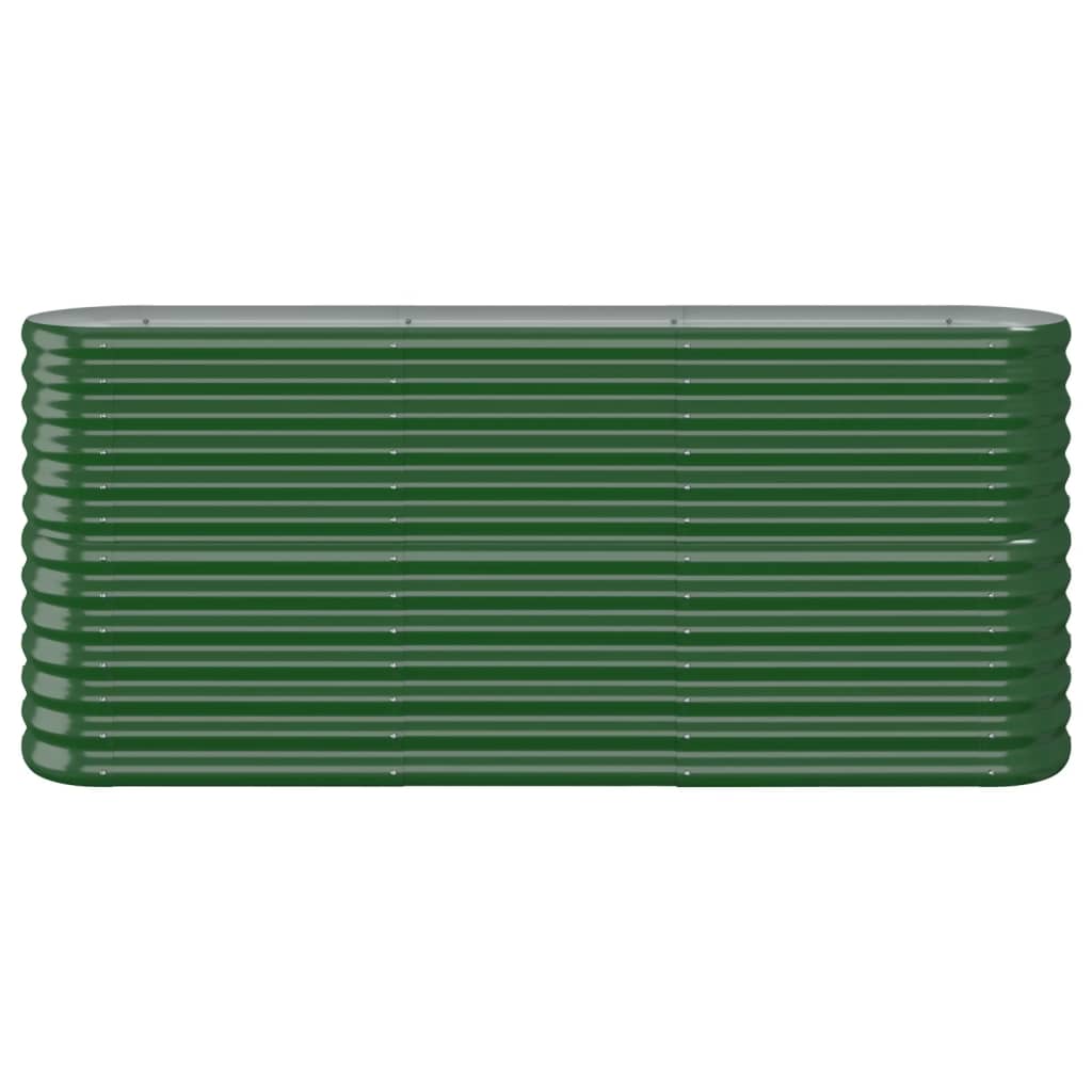 vidaXL Lit surélevé de jardin Acier enduit de poudre 152x40x68 cm Vert