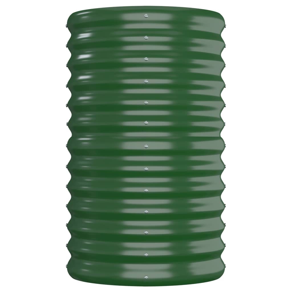 vidaXL Lit surélevé de jardin Acier enduit de poudre 152x40x68 cm Vert