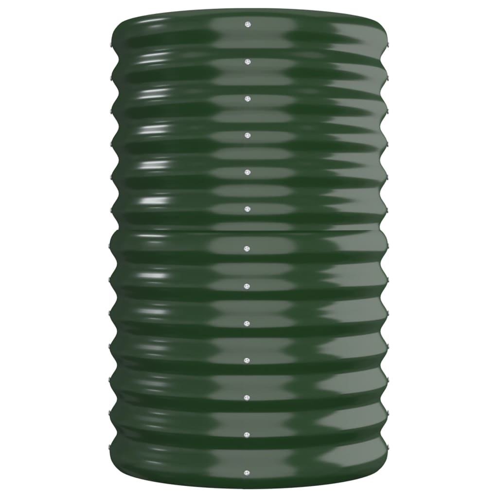 vidaXL Lit surélevé de jardin Acier enduit de poudre 260x40x68 cm Vert