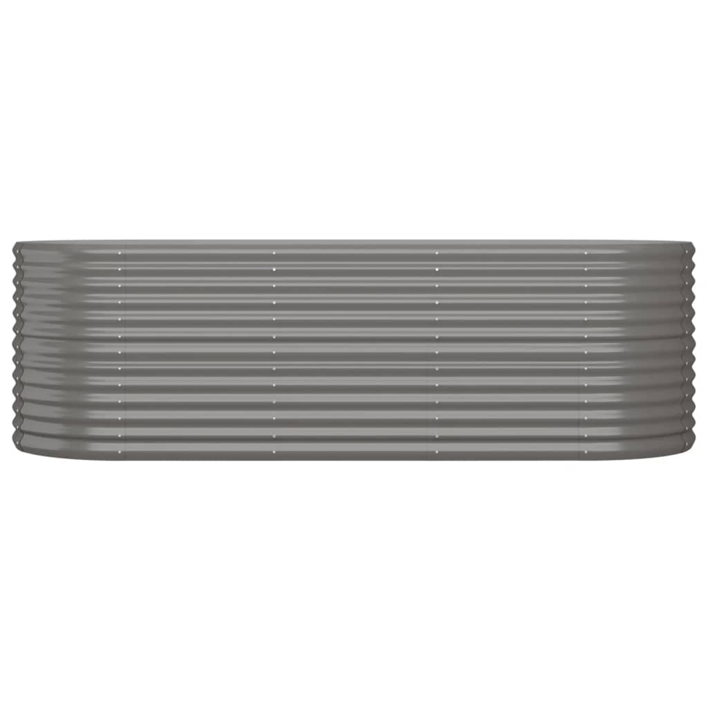vidaXL Lit surélevé de jardin Acier enduit de poudre 224x80x68 cm gris