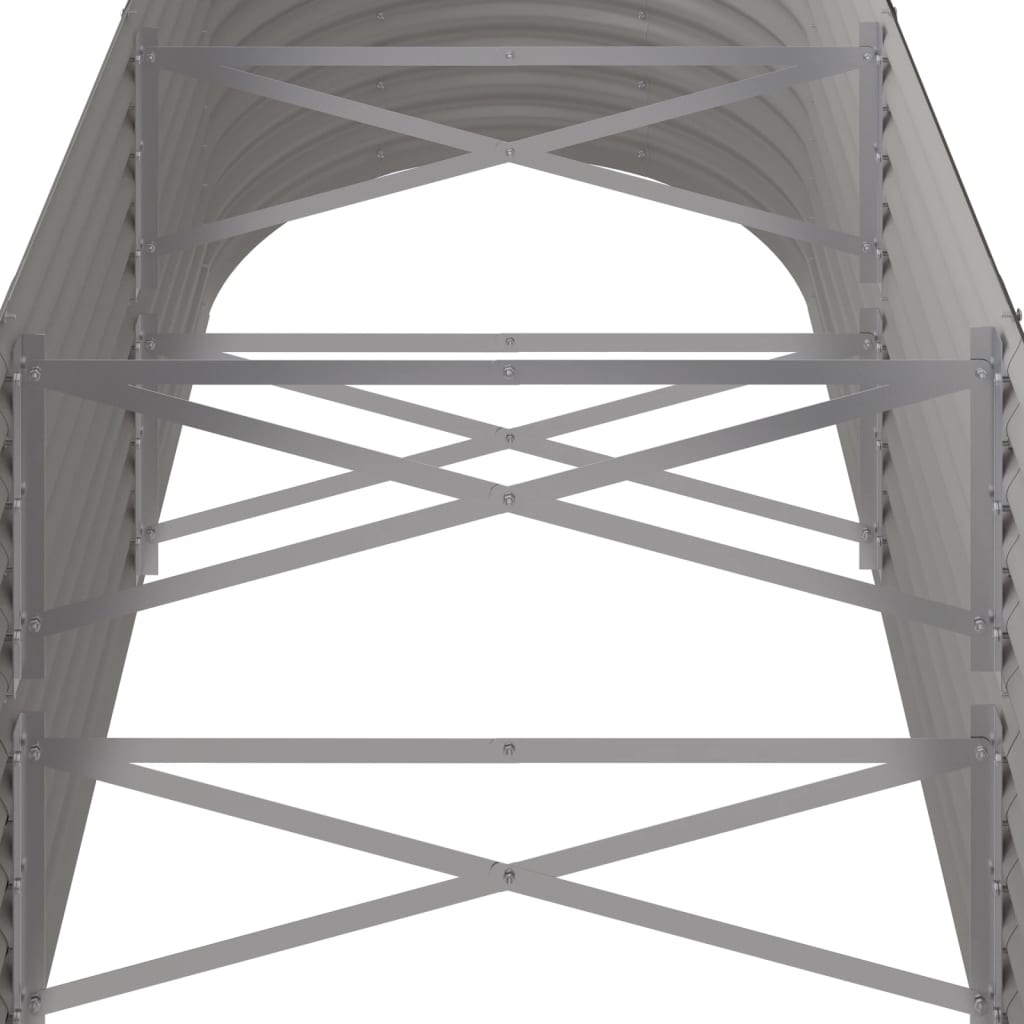 vidaXL Lit surélevé de jardin Acier enduit de poudre 224x80x68 cm gris