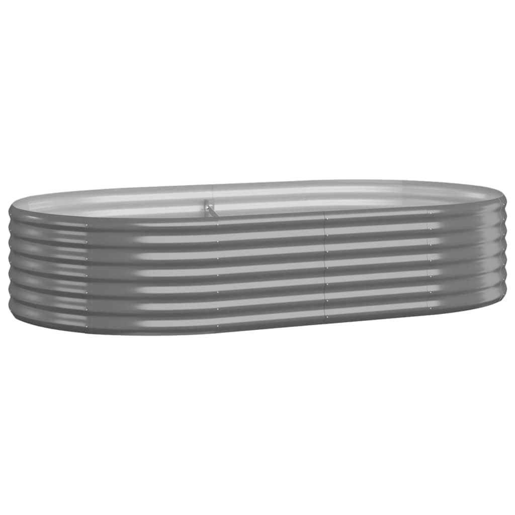 vidaXL Lit surélevé de jardin Acier enduit de poudre 175x100x36cm gris