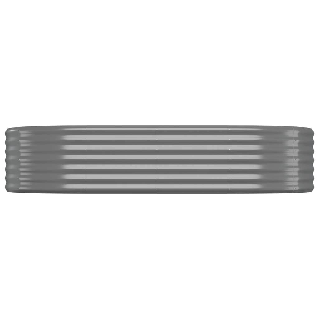 vidaXL Lit surélevé de jardin Acier enduit de poudre 175x100x36cm gris
