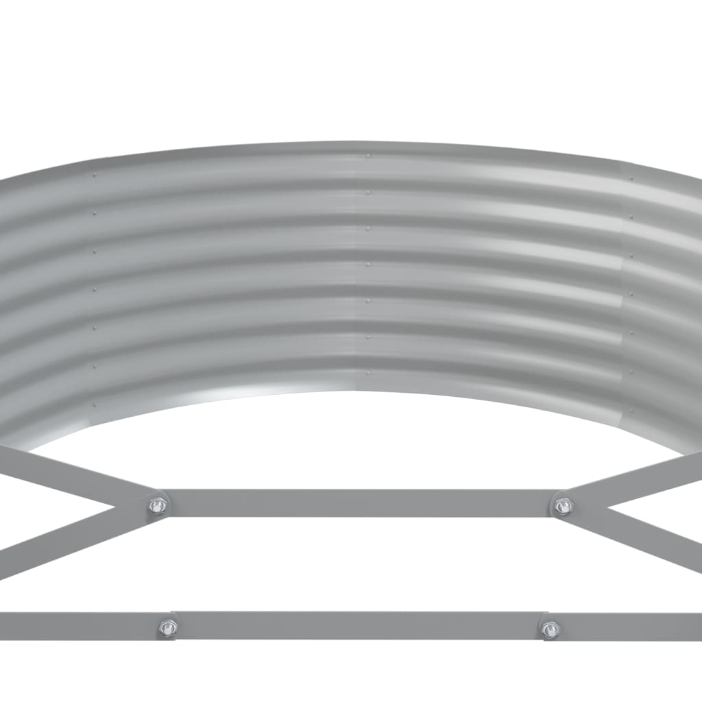 vidaXL Lit surélevé de jardin Acier enduit de poudre 175x100x36cm gris