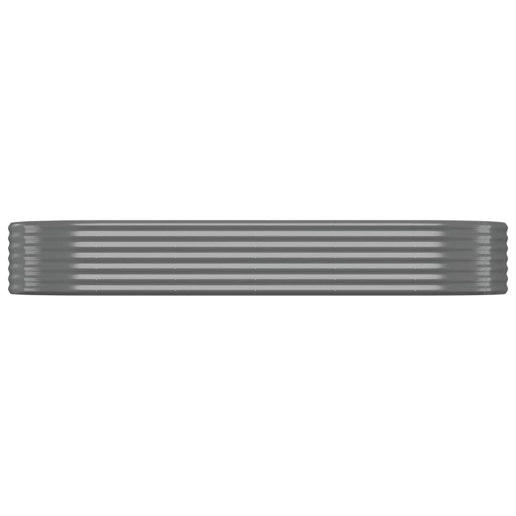 vidaXL Lit surélevé de jardin Acier enduit de poudre 249x100x36cm gris