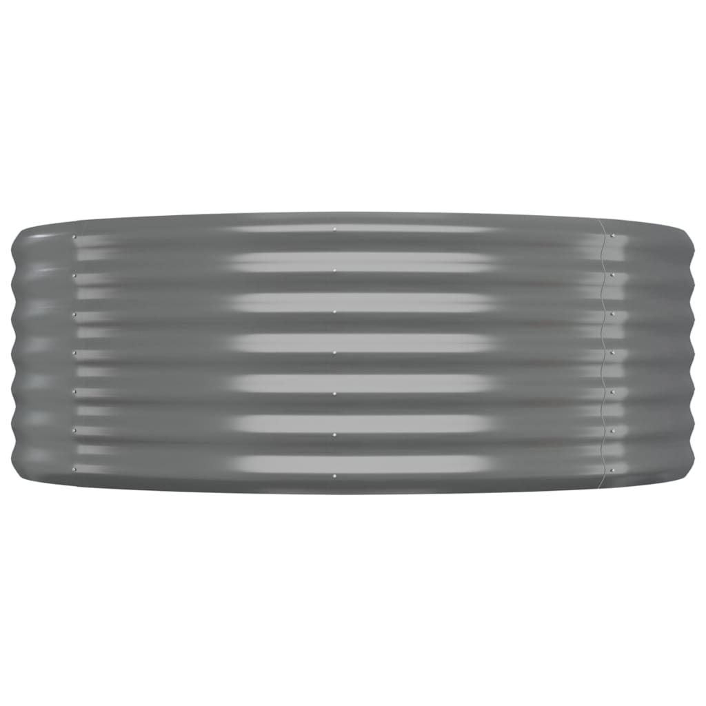 vidaXL Lit surélevé de jardin Acier enduit de poudre 249x100x36cm gris