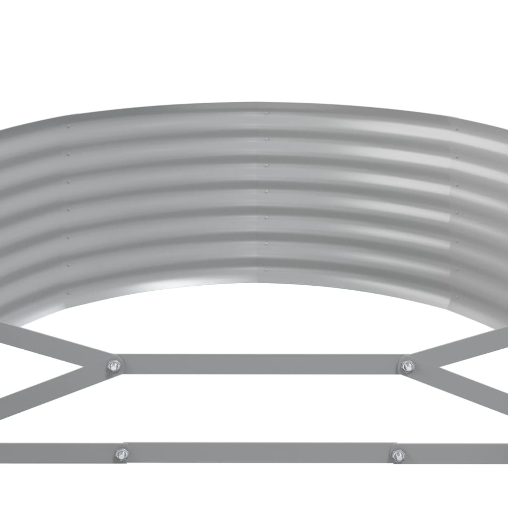 vidaXL Lit surélevé de jardin Acier enduit de poudre 249x100x36cm gris