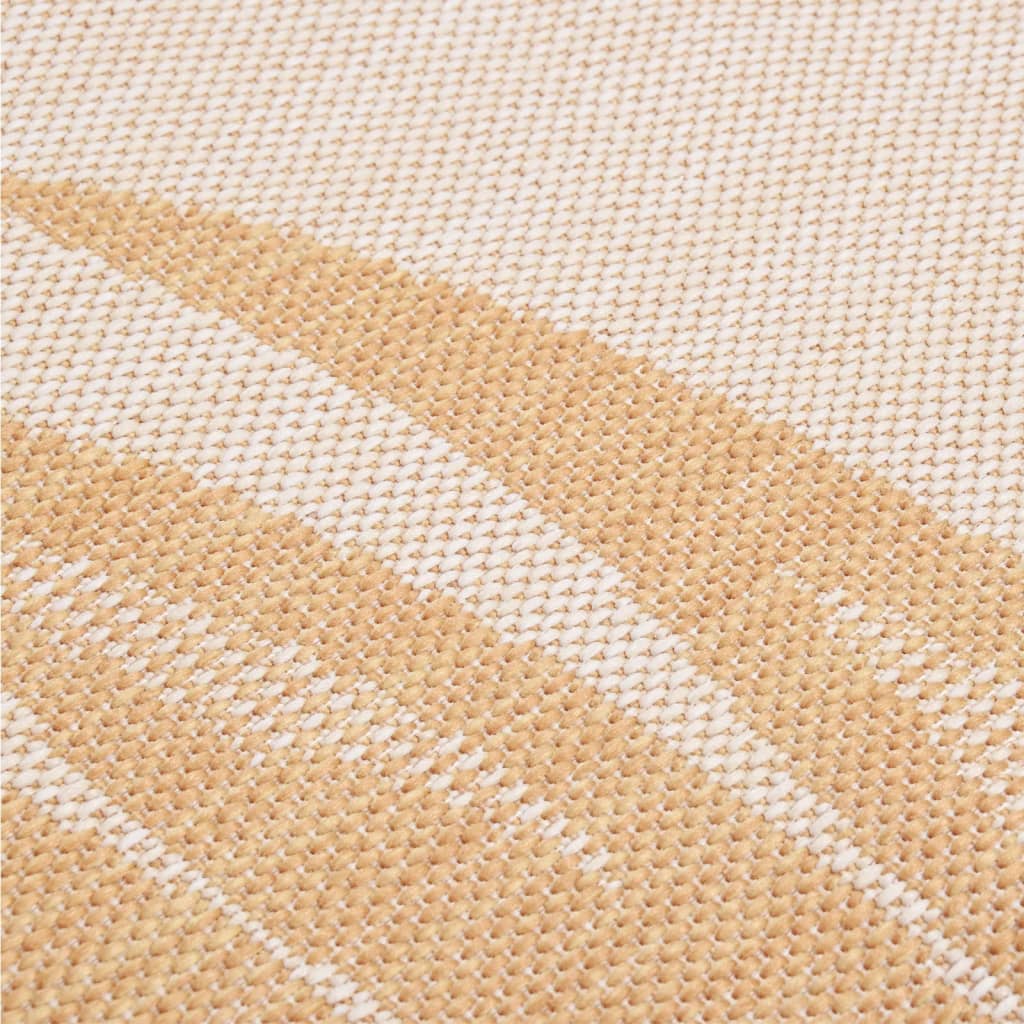 vidaXL Tapis à tissage plat d'extérieur 140x200 cm Motif de feuille