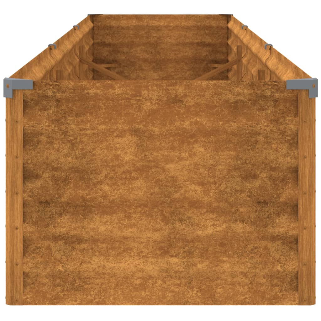 vidaXL Lit surélevé de jardin 291x50x36 cm acier corten
